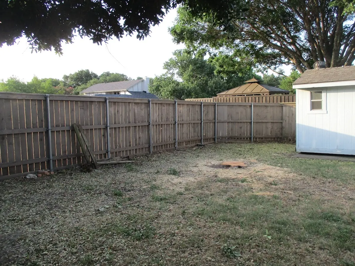 Cleared yard after professional tree removal in Fort Knox